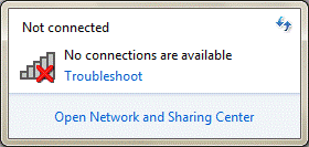 Wifi no connections are available